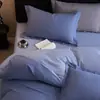 Conjunto de 4 Peças Waffle Tecido Algodão Puro Simples Moderno Roupa de Cama para Casa Alta Contagem de Fios Alta Densidade Amigo da Pele Conjunto de Roupa de Cama