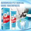 Yegbong Pasta de Dientes para Mascotas Cuidado Fresco Diario para Gatos y Perros Limpia los Dientes y Elimina el Sarro Pasta de Dientes Comestible para Mascotas