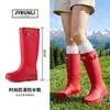 Botas de lluvia cortas para mujer con forro de polar, antideslizantes, zapatos de goma impermeables, botas de lluvia de caña baja para trabajo en cocina, moda para adultos, suela de goma duradera