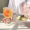 Estilo Ins Vintage Patrón Vertical Copa de Vino de Alto Valor Cromático Dulce Fruta Vino Bebida Taza de Cóctel Copa de Vino Tinto