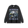 Camiseta de Manga Corta Estampada de Moda Nacional Retro Vintage Estilo Calle Americano para Hombre y Mujer Ins Lavada Vieja Suelta de Media Manga