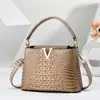 Bolso Versátil con Patrón de Cocodrilo, Bolso de Hombro Casual de Moda, Bolso Cruzado Vintage Elegante y Texturizado, Bolsos Transfronterizos