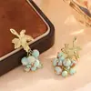 Colección de Pendientes Vintage Retro de Gama Alta, Estilo Pequeña Fragancia, Lujo Accesible y Sentido de Gama Alta, Pinzas para Orejas de Segunda Mano Marcadas, Pendientes al por Mayor