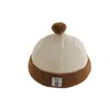 Boina de Bebé con Logo Cuadrado Simple Gorra de Pana Cálida para Exteriores Elegante Versátil Sombrero Hip-Hop Infantil Exportación