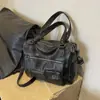 Bolso Bandolera de un Solo Hombro para Viajes de Negocios de Corta Distancia Bolso de Gran Capacidad Casual Retro para Hombres y Mujeres Bolso Tote Versátil