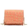 Bolso de Cadena para Niñas Estilo Coreano de Moda con Estampado de Piedra, Bolso Cuadrado Pequeño Ligero de Color Sólido, Bolso Nuevo para Niños de Comercio Exterior Transfronterizo