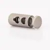 Fivela de Cordão Elástico de Metal com Dois Furos Cilíndrica Listrada Fivela de Ajuste Elástico Fivela de Mola com Sino T5138