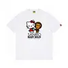 Camiseta de manga corta de la marca japonesa de moda BAPE, peso pesado de verano 240g algodón puro, camuflaje de cabeza de mono, tiburón mono, venta al por mayor transfronteriza