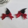Black Little Devil Bat Wings Hairpin Halloween Red Butterfly Headwear Lolita Estilo Gótico Spice Acessórios para o Cabelo
