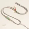 Cordón para Colgante de Cuentas de Jade Tejido a Mano con Jade y Cera de Abeja, Estilo Chino Nuevo Cordón de Collar Ajustable DIY para Hombres y Mujeres, Al por Mayor