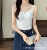 Camisole Sexy Modeladora com Design Halter e Bojo Interno e Externo Roupa Íntima Curta Sem Alças Top de Algodão Feminino