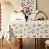 Mantel Estilo Pastoral, Sin Lavado, Impermeable, Resistente al Aceite, Resistente al Calor, Cubierta Rectangular de PVC, Lujo Ligero, Mantel de Mesa de Comedor de Gama Alta