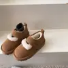 Sapatos Infantis de Pelo Genuíno, Botas de Neve Infantis, Sapatos de Algodão de Princesa para Meninas em Veludo e Acolchoados, Botas Curtas, Sapatos de Inverno para Meninas