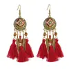 Brincos Longos com Franjas Estilo Étnico Atacado para Mulheres, Personalidade Versátil Moda Retro Yunnan Tendência Dropshipping