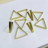 Accesorios de bricolaje pendientes triangulares pendientes latón cobre embrión ropa colgante anillo cerrado tubo cortado