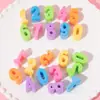 Cuentas del alfabeto inglés Macaron dopamina cuentas hechas a mano agujero recto cuentas sueltas cuentas para cadena de teléfono móvil cuentas para colgar en bolso material