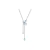 Colar com Pingente Dança da Borboleta Exquisito Transfronteiriço, Doce e Brilhante com Diamantes, Corrente para Clavícula de Luxo Leve, Venda Direta da Fábrica