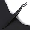 Acero Inoxidable Pinzas Largas para Injerto de Pestañas Postizas Pinzas para Pestañas Postizas Rizador de Pestañas Herramientas de Belleza Pinzas para Pestañas