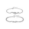 Pulsera de Pareja Espinas y Rosas Plata de Ley S925 Par de Pulseras Recuerdos Regalos de Cumpleaños Día de San Valentín para Novia