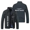 Chaquetas de Cardigan de Punto con Cuello Alto Estampado de Motocicleta para Hombre y Mujer, Moda Casual Deportiva para Exteriores, Chaquetas de Motocicleta