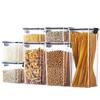 Frasco selado Armazenamento de grãos Frasco de plástico transparente de grau alimentício Caixa Lanches Alimentos secos Cozinha Frasco de armazenamento de alimentos