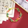 Nuevo Pulsera Antigua de Arena Dorada Estilo Chino con Diseño de Carpa de Goteo de Aceite en Color Esmalte Estilo Palacio, Joyería de Larga Duración Resistente al Descoloramiento para Mujeres, Suministro al por Mayor