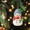 Natal Transfronteiriço Novos Produtos Mais Vendidos Acrílico Plano Boneco de Neve de Natal Atmosfera Festiva Decoração de Árvore de Natal Pingente