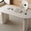 Escritorio de Pizarra Estilo Crema Simple Escritorio para Computadora Blanco Puro Escritorio para el Hogar Escritorio de Oficina Moderno Nórdico Mesa de Estudio para Apartamento Pequeño
