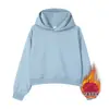 Sudadera con capucha rojo rosa sudadera rojo vino ropa de grupo de estudiantes universitarios camisa cultural gris corta sudadera de algodón puro personalizada para mujer