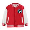 Casaco infantil outono e inverno Novo casaco infantil versátil para crianças médias e grandes com forro de fleece, espessura média, roupas casuais estilo beisebol para crianças