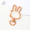 Hebilla de Primavera Pintada de Colores Llavero de Conejito Giratorio Universal Color Caramelo Accesorios para Joyería DIY Aleación de Zinc