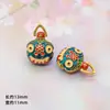Método antiguo arena oro oro viejo quemando azul bestia devoradora de oro una familia de tres colgantes marea nacional pulsera diy accesorios de joyería color Jiubao