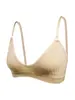 Nuevo Sujetador Cruzado Sin Aros, Amigable con la Piel, Ropa Interior Simple Sin Costuras para Mujer, Push-Up, Anti-Caída, Cómodo, Sin Almohadillas