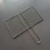 Pinças para Churrasqueira de Aço Inoxidável no Atacado, Espessadas e Reforçadas com Pontos de Solda Fortes, Design de Camada Dupla, Pinças de Grelhar Carne e Peixe de Camada Dupla