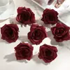 Flores artificiales pequeñas de rosa para paredes de flores de boda, ramilletes de rosas de seda, flores para la cabeza, cajas de rosas hechas a mano para decoración