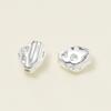 Cuentas espaciadoras chapadas en oro de 18 quilates con retención de color de piedra blanca con incrustaciones, accesorios de cuentas espaciadoras, joyería hecha a mano, pulsera, cadena para teléfono móvil, accesorios