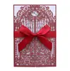 Tarjetas de felicitación de boda felices estilo europeo transfronterizo, invitaciones de boda, cartas de invitación huecas cortadas con láser, tarjetas de invitación de bendición estilo europeo