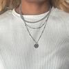Collar de cadena multicapa de moda para mujer con cadena de clavícula chapada en metal caliente de Amazon con explosiones transfronterizas entre Europa y Estados Unidos