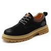 Botas Martin Masculino Low-cut Estilo Britânico Sapatos de Couro Vintage Workwear Esportes Rhubarb Shoes Moda Casual All-match Sapatos Masculinos