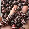 Acessórios para Joias DIY Estilo Antigo Retrô Estilo Antigo Estilo Retrô Contas de Ágata Velhas Contas Espalhadas Café Antigo Suástica Contas de Balde Contas de Buda