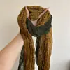 Lenço de Seda Marrom Retrô para Cabeça de Mulher, Novo Estilo Outono e Inverno, Lenço de Cabelo Doce e Cool, Cinto, Lenço Quadrado, Acessórios, Lenço de Seda com Cor de Outono e Inverno