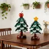 Tapete Isolante para Árvore de Natal, Decoração de Mesa para Casa, Suporte Criativo para Panela Anti-Escaldante de Madeira Maciça em Formato de Árvore, Porta-Copos e Suporte para Tigela de Alto Valor