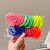 Elástico de Cabelo Esportivo para Meninas Rabo de Cavalo Elástico Simples Corda de Cabelo Cor Café Anel de Cabelo para Coque Primavera e Verão Acessório de Cabelo Feminino