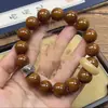 Pulsera de Cuentas de Bodhi Morado Dorado para Ratón para Mujeres, Cuentas Redondas Suaves, Bodhi de Tres Ojos, Material Redondo Viejo, Cuentas para Jugar de Hombres, Cuentas Budistas