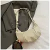 Bolso Dumpling Casual para Viajes al Trabajo para Mujer 2025 Verano Nuevo Bolso de Hombro de Moda Trendy Plisado Relajado Bandolera