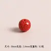 Cuentas Espaciadoras de Nube de Fortuna de Cinabrio Rojo Arena Roja Barril de Seis Caracteres Mantra Accesorios Hechos a Mano para Bricolaje Venta al por Mayor