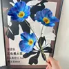 Flor Artificial Nueva Estilo Chino Azul Klein de Un Tallo Venta al por Mayor Flor Falsa Azul Oscuro Arreglo de Decoración para Salón de Bodas