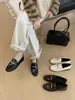 Mocasines de Estilo Británico de Nicho con Pliegues sin Cordones para Mujer Planos Redondos Versátiles para Viajes Cotidianos Zapatos Individuales Simples Zapatos Pequeños de Cuero