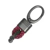 Llavero de cuerda trenzada para coche, de metal, para estudiantes y parejas, universal, con colgante.