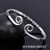 En stock brazalete de aro retro nube auspiciosa plateado Barra de aro dorada Ding Hai God needle de Qi Tian Da Sheng pulsera de pareja para hombres y mujeres